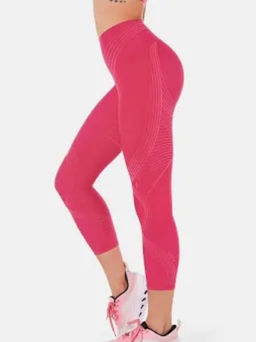 Fanka compression leggings medium women’s crop ankle hot pink women’s athletic